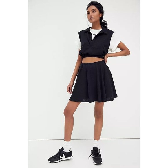 Free People Beach Ace Set Matching Two Piece Skort Skirt Shorts Cropped Tank Top - Picture 15 of 16